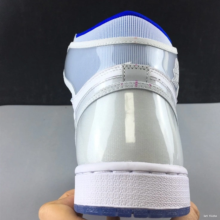 White CK6637-104 Zoom Retro Racer 1 Blue Jordan  High 0118